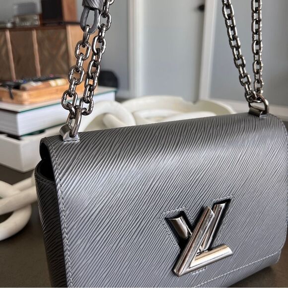 LOUIS VUITTON Authentic Twist MM Gunmetal Silver Color - Picture 2 of 16
